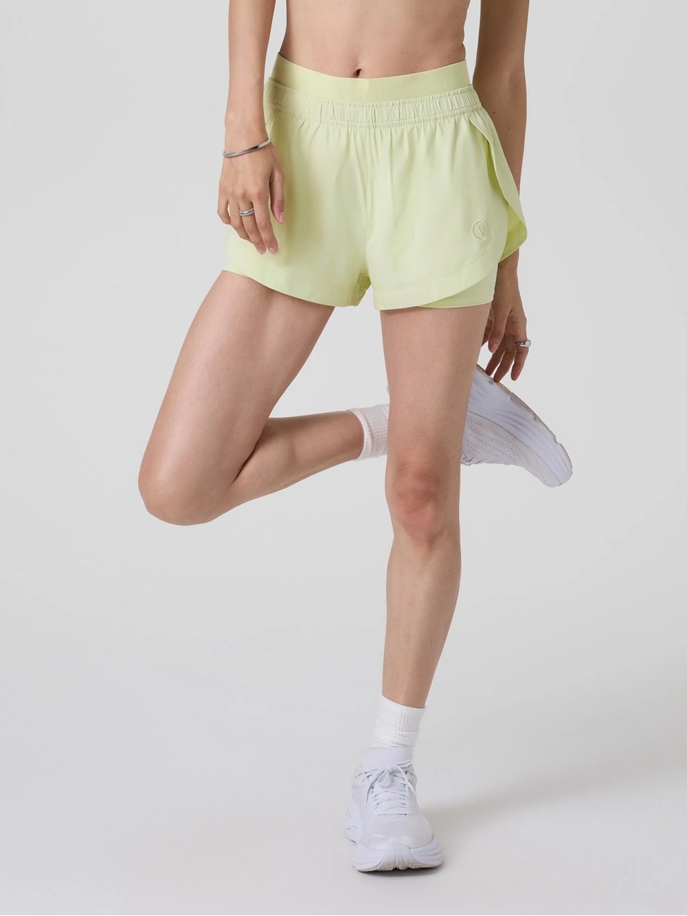 Vuori Luna Short 2” High Rise Ultra Stretch Shorts in Lemongrass NWT